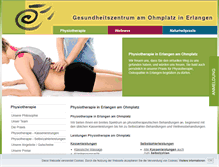 Tablet Screenshot of physiotherapie-am-ohmplatz.de